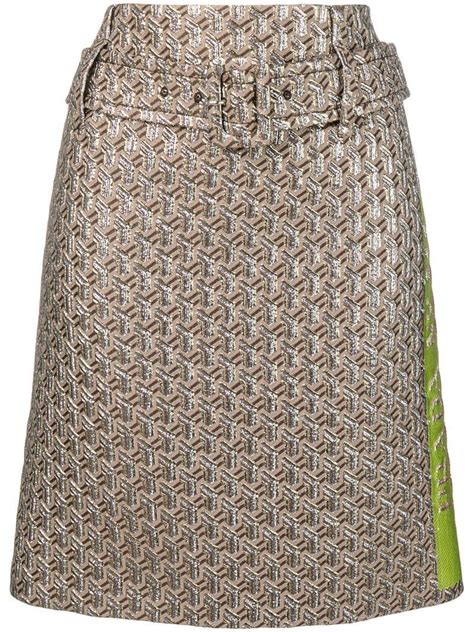 prada sparkly skirt|prada nylon a line skirt.